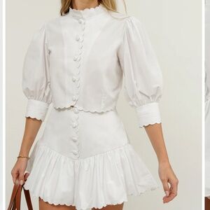 White Scalloped Vita grace set